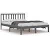 vidaXL Cadru de pat Super King, gri, 180x200 cm, lemn masiv de pin