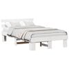 vidaXL Cadru de pat cu headboard Alb 120 x 190 cm Lemn de pin masiv