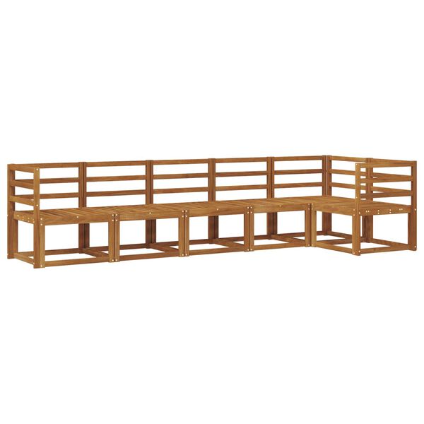 vidaXL Set de canapele de exterior 6 pcs natural Lemn Solid de Acacia