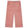 vidaXL Pantaloni pentru copii din velur, roz antichizat, 128