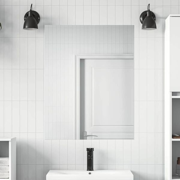 vidaXL Folie de oglindă autoadezivă 90 x 200 cm 2 pcs Argintiu PET