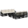 vidaXL Set de canapele pentru grădină 8 buc. Negru 55 x 55 x 37 cm