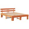 vidaXL Cadru de pat Maroniu cerat 150 x 200 cm Lemn de pin masiv