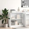 vidaXL Bibliotecă, alb, 80x24x75 cm, lemn prelucrat