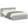 vidaXL Cadru de pat cu depozitare cu headboard Sonoma gri 140 x 190 cm