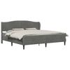 vidaXL Cadru de pat cu headboard Gri &icirc;nchis 180 x 200 cm Catifea