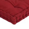 vidaXL Perne pentru podea paleți, 3 buc., roșu vișiniu, bumbac