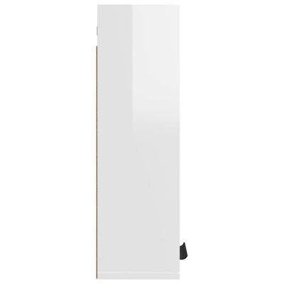 vidaXL Dulap de baie montat pe perete, alb extralucios, 32x20x67 cm