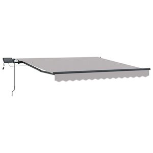 vidaXL Cortina Retractabilă Manual Gri deschis 300 x 250 cm țesătură