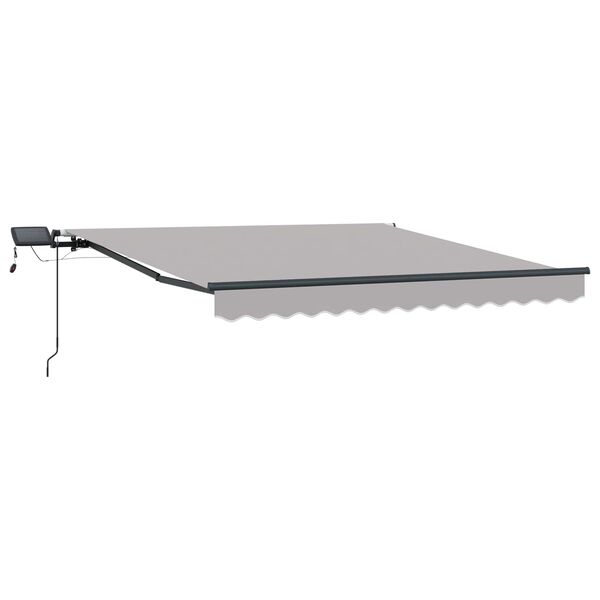 vidaXL Cortina Retractabilă Manual Gri deschis 300 x 250 cm țesătură