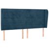 vidaXL Tăblie pat cu urechi albastru &icirc;nchis 203x23x118/128 cm catifea