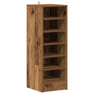 vidaXL Dulap pentru pantofi 32 x 35 x 92 cm Lemn vechi 6 rafturi