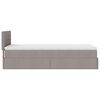 vidaXL Cadru de pat otoman cu saltea Taupe 90x190cm Material
