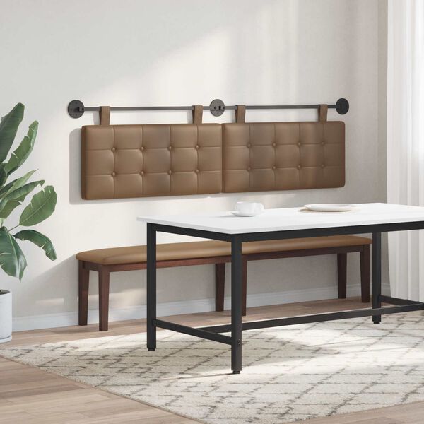 vidaXL Cap de pat suspendat Pe perete Piele artificială