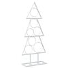 vidaXL Pom de Crăciun din metal KUOPIO 60 cm Oțel Alb