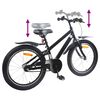 vidaXL Bicicletă pentru Copii 22 Inci pentru 7-12 ani Negru