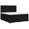 vidaXL Pat boxspring cu saltea Negru 180 x 200 cm Țesătură