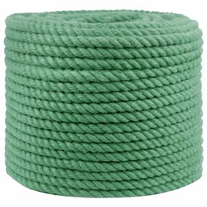 vidaXL Fr&acirc;nghie din Jute 12 mm Verde 100% jute Tossa