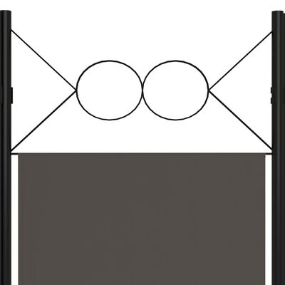 vidaXL Paravan de cameră cu 5 panouri, antracit, 200 x 180 cm