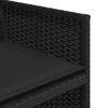 vidaXL Set mobilier de grădină cu perne, 7 piese, negru, poliratan