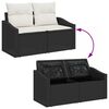 vidaXL Set de canapele pentru grădină 13 pcs Negru Rattan poli