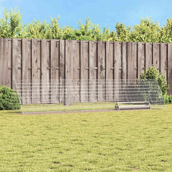 vidaXL Cușcă pentru pui Argintiu 430 x 100 x 85 cm Oțel Galvanizat