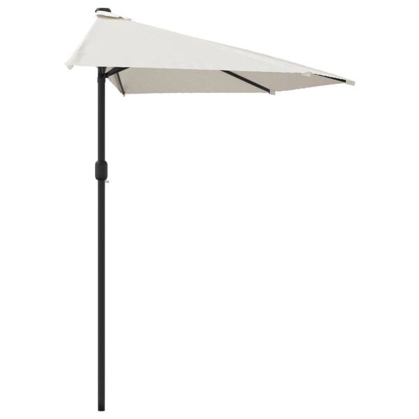vidaXL Umbrelă de soare pentru balcon tijă aluminiu nisipiu 270x144cm