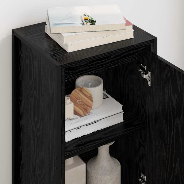 vidaXL Bufet Stejar Negru 43 x 36 x 75,5 cm Lemn compozit