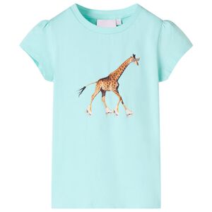 vidaXL Tricou pentru copii, turcoaz deschis, 116