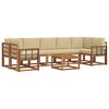 vidaXL Set de canapele de exterior 8 buc. Natural și Bej