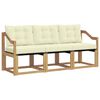 vidaXL Set de canapele de exterior 3 buc. Alb și crem