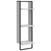 vidaXL Raft cu 3 niveluri, gri sonoma, 30x25x100 cm, lemn prelucrat