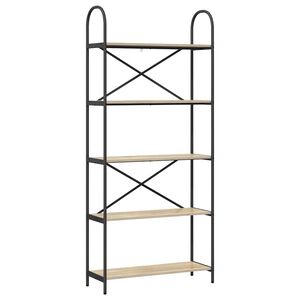 vidaXL Raft pentru cărți Stejar Sonoma 80 x 30 x 183 cm Lemn compozit