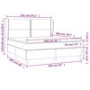 vidaXL Pat box spring cu saltea, albastru &icirc;nchis, 160x200 cm, catifea