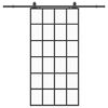vidaXL Ușă glisantă cu set de feronerie neagră 102x205 cm Sticlă ESG