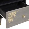 vidaXL Dulap de noapte 2 pcs Gri 40 x 33 x 46 cm Lemn de mango solid