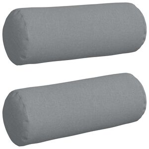vidaXL Perne Bolster 2 pcs Gri deschis &Oslash; 25 x 70 cm țesătură