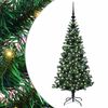 vidaXL Pom de Crăciun artificial pre-iluminat cu 150 LED Verde 120 cm