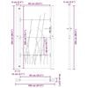 vidaXL Poartă de grădină 100x200 cm, oțel corten, design cu iarbă