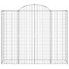 vidaXL Coș gabion arcuit, 12 buc, 200x50x160/180 cm, fier galvanizat