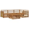 vidaXL Set de canapele de exterior 5 pcs natural Lemn Solid de Acacia