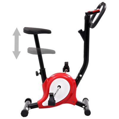 vidaXL Bicicletă fitness cu centură de rezistență, roșu