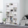 vidaXL Dulap CD-uri, alb extralucios, 102x23x177,5 cm, lemn compozit
