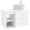 vidaXL Set de mobilier pentru baie 2 pcs Alb Lemn prelucrat