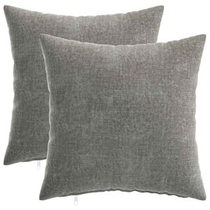 vidaXL Husă pentru pernă 2 buc. HEERLEN Gri &icirc;nchis 35 x 35 cm