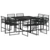 vidaXL Set mobilier de grădină, 9 piese, poliratan