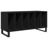 vidaXL Dulap pentru discuri de vinil Stejar Negru 100 x 38 x 48 cm