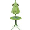 vidaXL Set bistro pentru copii de grădină, cu umbrelă, 3 piese, verde