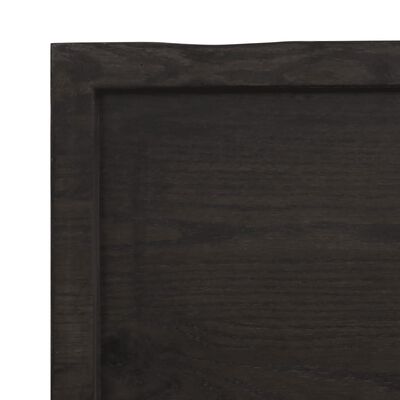 vidaXL Blat masă, 120x40x4 cm, gri, lemn stejar tratat contur organic