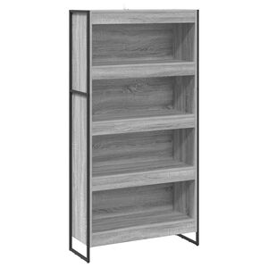 vidaXL Dulap pentru cărți 80 x 30 x 155 cm Lemn prelucrat Gri Sonoma